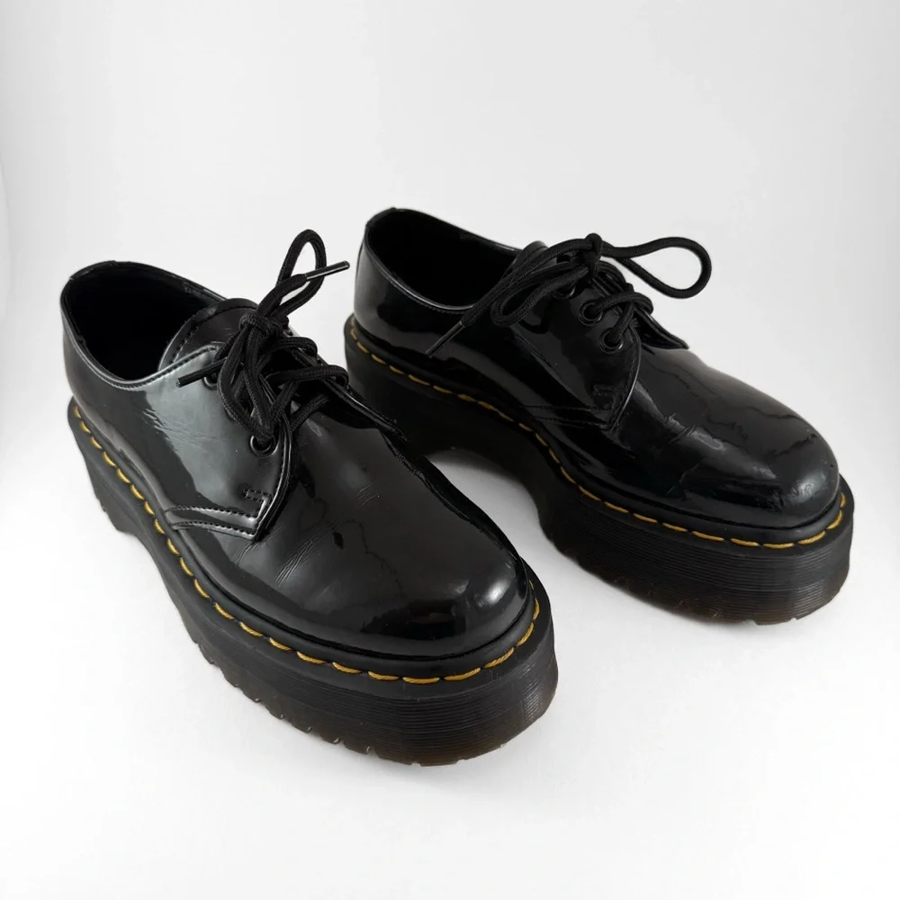 Dr Martens 1461 Patent Leather Platform Oxford Shoes